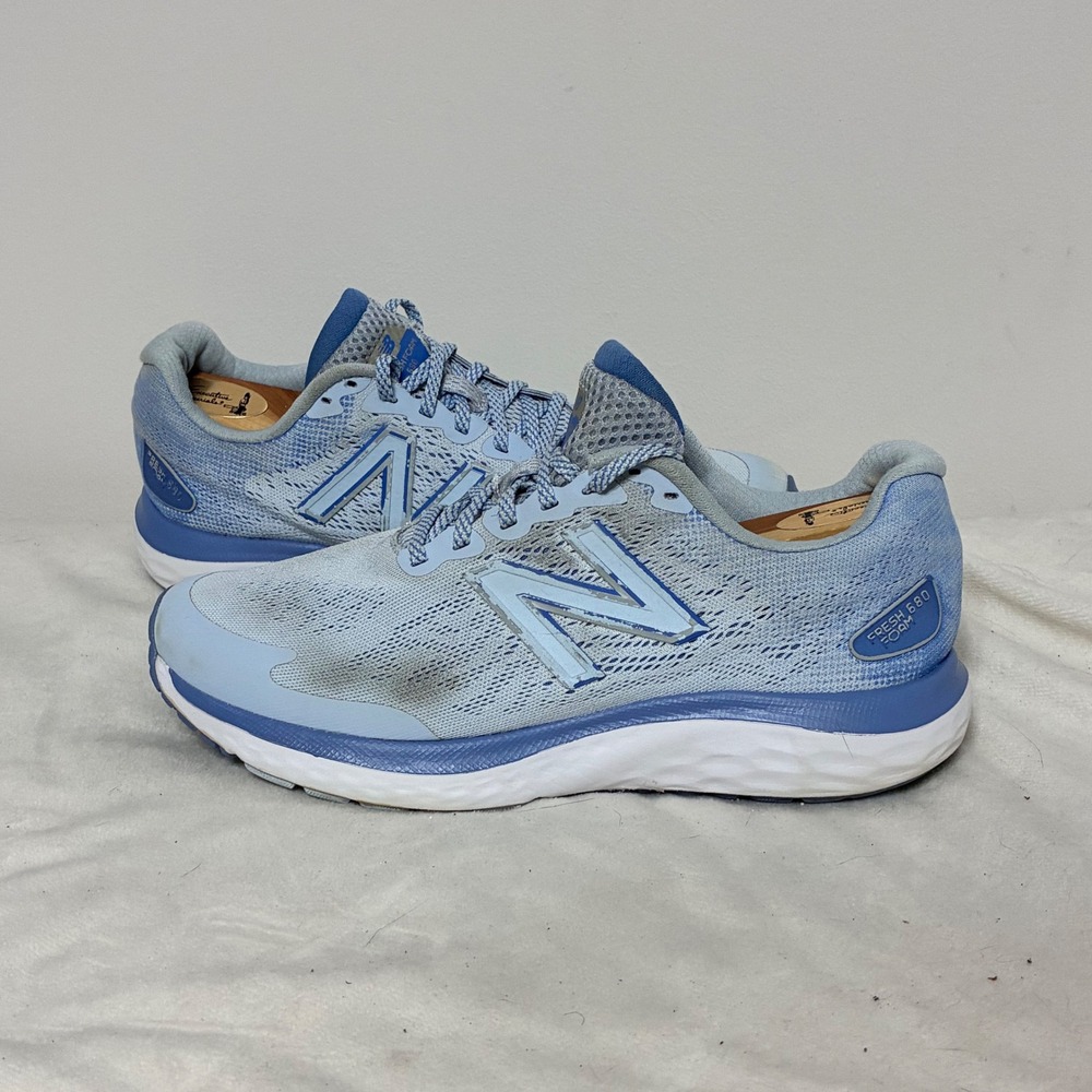 New Balance Fresh Foam 680 v7 Light Blue Running Shoes W680LB7 Womens 8.5